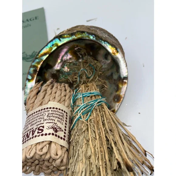 Sage Smudge Sticks & Sandalwood & Sacred Sage Book & Abalone Shell Huge Lot - Picture 5 of 5